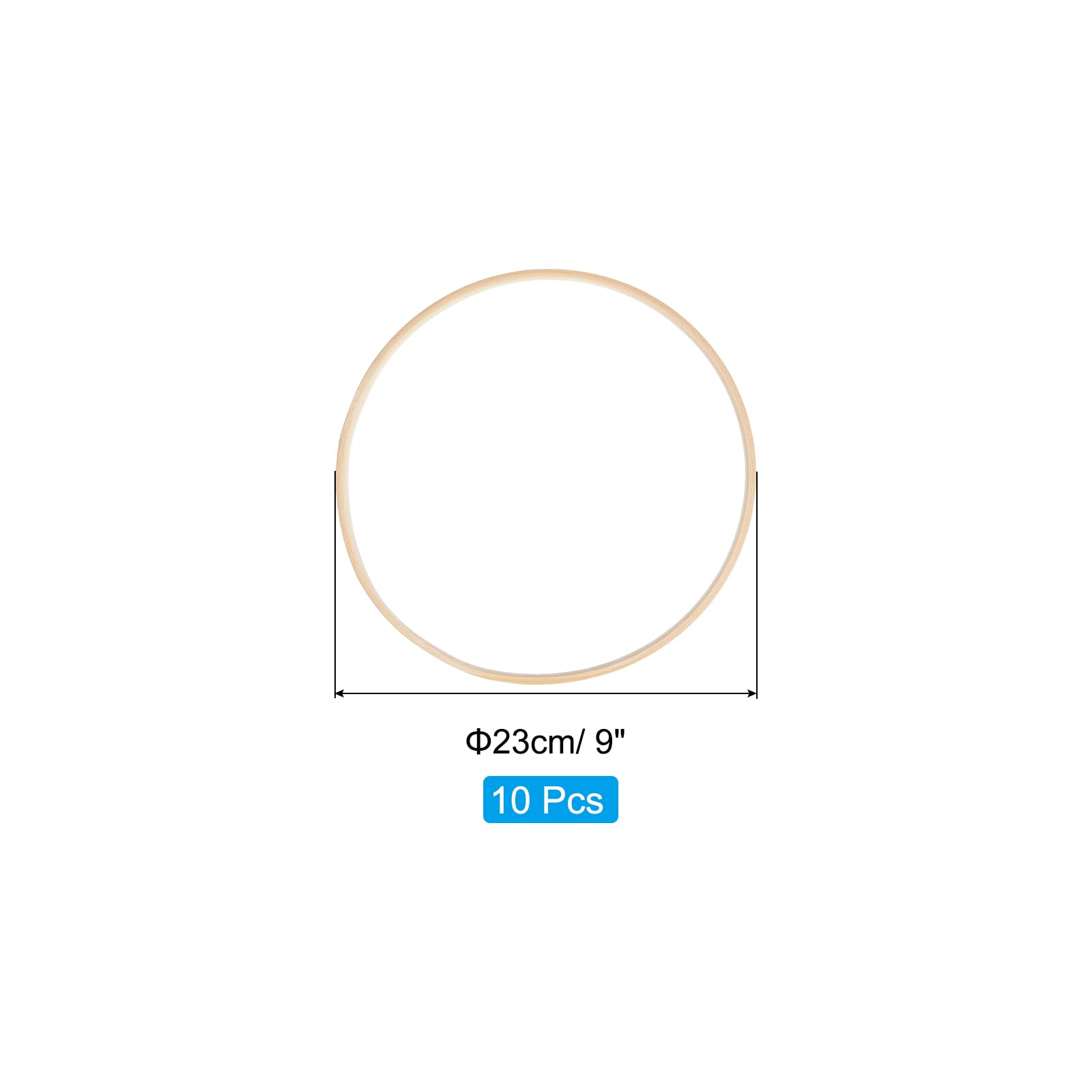 PATIKIL 9 Inch Bamboo Macrame Hoop - Image 2