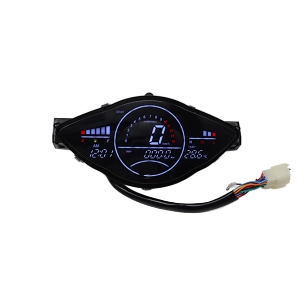 オートバイの走行距離計 オートバイ用デジタルメータースピードメーターダッシュパネル 波 100 デュアルスピードメーターオドメーター