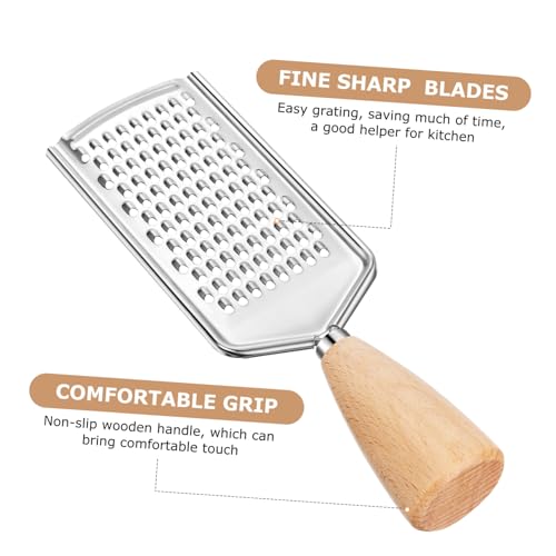 Rallador de Cocina Acero Inoxidable con Mango de Madera miniatura 6