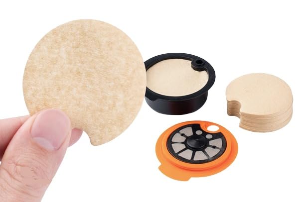 200pcs Disposable Paper Coffee Filters for Reusable Coffee Capsules, Compatible with Bosch Tassimo Machines, Protects Pods from Coffee Grounds Clogging Accessories (200 x Paper Filters)