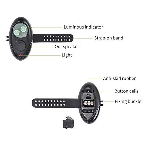 Sunbaca Strap-on Pesca Mordida Alarme Pesca Som Indicador Visual Alert Bites Peixe Mordida Luminosa