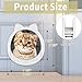 CAREMYWORLD Cat Door Interior Door - Snow White Clean Invisible, Large No-Flap Pet Door for Cats Up to 22 LBS, Easy DIY Setup, No Training