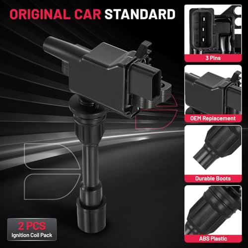 Image of BDFHYK Ignition Coil Packs Compatible with Mazda 2001 2002 2003 Protege Protege5 2.0L l4, Coil for UF407 GN10301 IC527 C-637 C1340 Set of 2