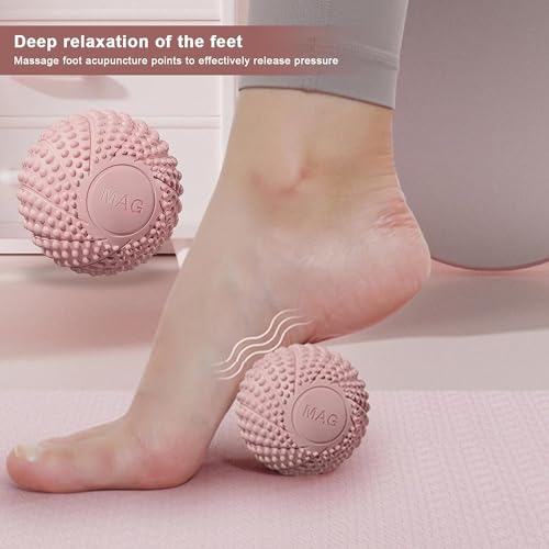 Image of Massage Balls | Muscle Roller Lacrosse Balls for Plantar Fasciitis Back Shoulder Pain Relief Foot Muscles, Trigger Point Yoga, Deep Tissue, Stress Reflexology (Purple- Pack of 1)