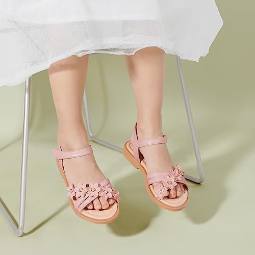 Image of PANDNAINJIA Girls Sandals Open Toe Toddler Kids Dress Summer Shoes