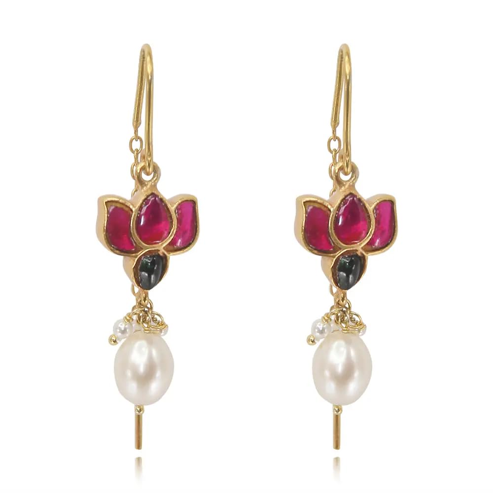 UNNIYARCHA Silver 92.5 Lotus Sui Dhaga Earring, Earring,stud Earrings for Women Pure Silver 925, Sterling Silver Jewellery with Certificate of Authenticity & 925 Earrings for Women Silver (B0D5V72Q16) Amazon Price History, Amazon Price Tracker