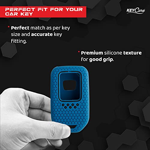 Image of Keycare Silicone Key Cover & Keychain Compatible for Honda City, Civic, Amaze, Elevate, WR-V, Accord, BR-V, CR-V, Mobilio, Jazz, Brio Smart Key (Brown +MAH Key Holder)