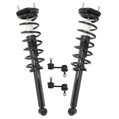 Image of Detroit Axle - Rear Struts Sway Bars for 2001-2006 Lexus 2 Struts with Coil Spring Assembly 2 Sway Bar Links 2002 2003 2004 2005 Suspension Replacement