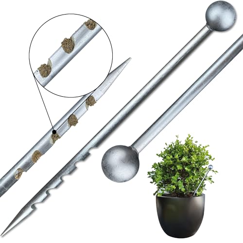 10'x Diameter 0.27' Soil Probe Stainless Steel Soil Sampler Probe Soil Moisture Probe for Plants No...