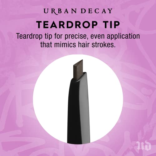 Urban Decay Brow Beater, Taupe Trap - Microfine Brow Pencil & Brush - Long-Lasting, Waterproof - Precise, Teardrop Tip For Smooth, Even Application #TOP4