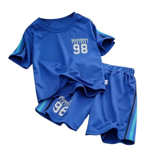 Boys Active Shorts Set Short Sleeve Tee and Shorts Quick Dry Jersey Sets Athletic Outfits Breathable Matching Workout Set