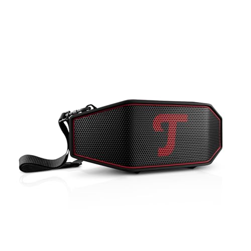 Teufel ROCKSTER Cross 2 Tragbarer Bluetooth Lautsprecher für drinnen und draußen, mit Langer Akkulaufzeit bis 38 Std, IPX5 Strahlwassergeschützt, Stereo Speaker - Black & Red