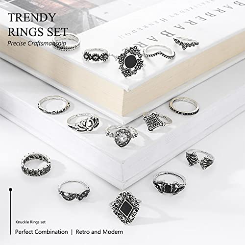 Aukmla - Set di anelli per nocche in cristallo