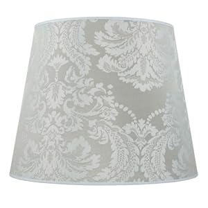 Licht-Erlebnisse WILLOW Lampenschirm Silber Barock H30 E27