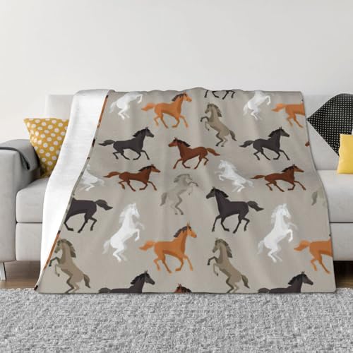 Couverture légère design cheval mignon le cadeau parfait pour lit et canapé