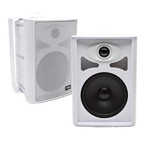 Skar Audio AWX65PW Lot de 2 haut-parleurs d'intérieur et d'extérieur haute performance Blanc 16,5 cm Cover