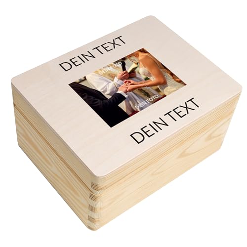 Creative Deco Personalisierte Geschenke Wunschtext + Foto | Fotogeschenke Holzkiste | Dein Eigenes Bild Individuelles Geschenk | Geschenkkiste Geschenkbox für Frauen, Männer, Paar | 19,5 x 15 x 10 cm Creative Deco Personalisierte Geschenke Wunschtext + Foto | Fotogeschenke Holzkiste | Dein Eigenes Bild Individuelles Geschenk | Geschenkkiste Geschenkbox für Frauen, Männer, Paar | 19,5 x 15 x 10 cm