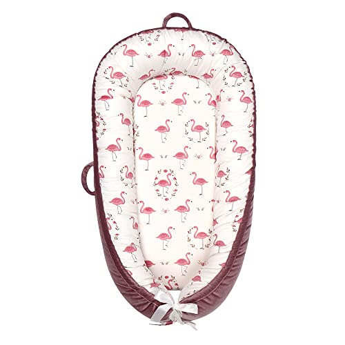 ベビーベッド 折りたたみ 綿100% ベッドインベッド ベビーネスト 添い寝ベッド 携帯型ベビーベッド 新生児 ベルド調整可能 お出かけ おむつ換え コンパクト 収納便利 出産お祝い (I)