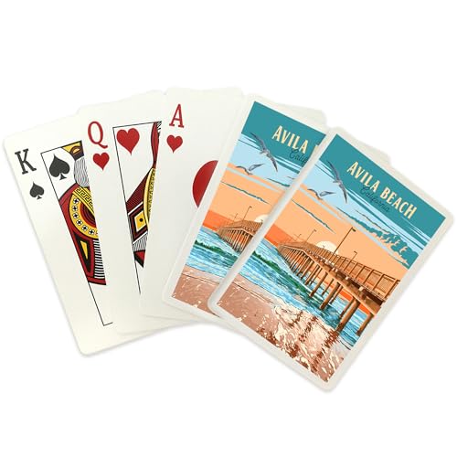 Lantern Press 52 cartas poker Avila Beach California miniatura 2