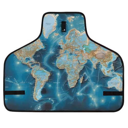 Delantal de trabajo con diseño World Map y 8 bolsillos miniatura 1