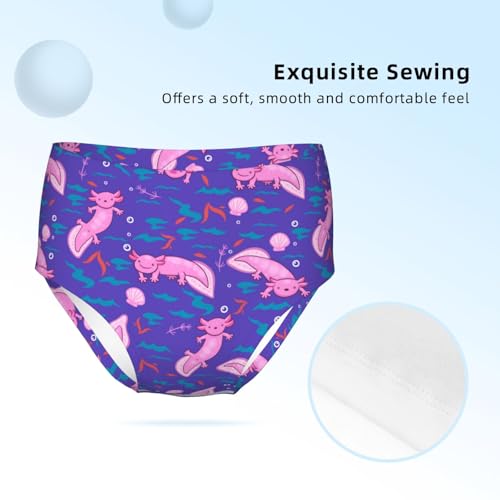 Cute Axolotl Girls' Underwear Soft Cotton Little Girls Panties Comfort Briefs3