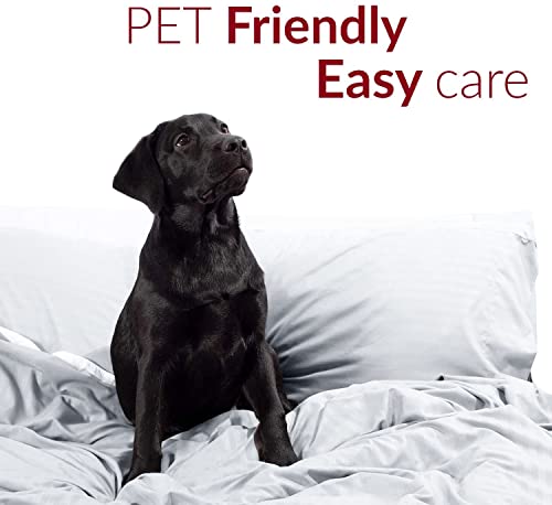 Mellanni White Bed Skirt King Size - Bed Frame And Box Spring Cover - 15-Inch Tailored Drop Pleated Dust Ruffle - Luxury Bedding - Easy Fit, Wrinkle, Fade, Stain Resistant - 1 Bedskirt (King, White) #TOP6