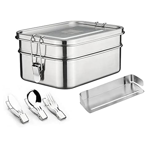 nicelock 2-Tier Stainless Steel Lunch Box Cover