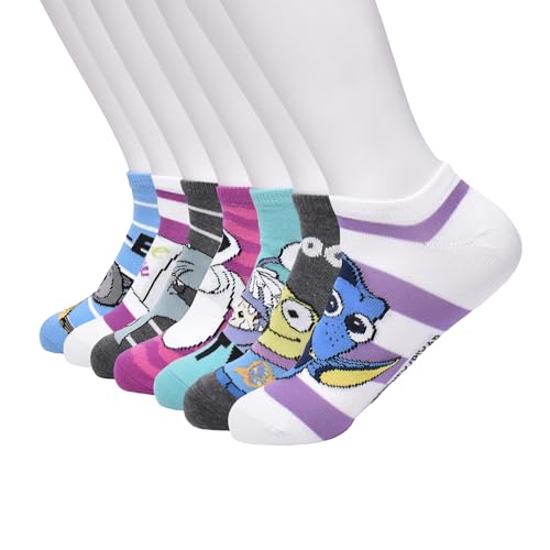 Disney 00 Decades No Show Socks Set,White,9/112