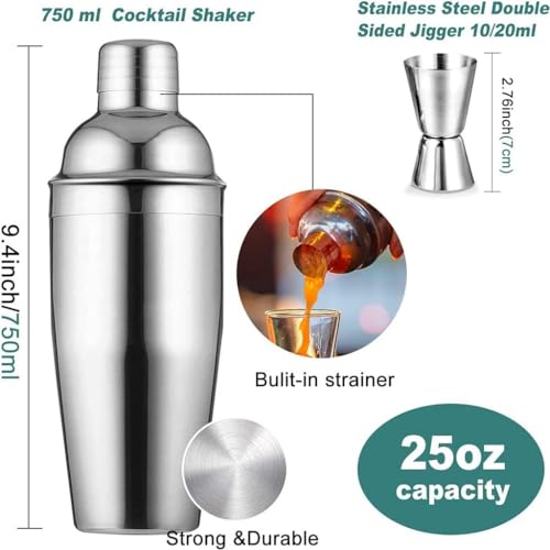 Set coctelera con 17 piezas y capacidad 750 ml miniatura 5