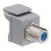 Leviton 41084-FGF QuickPort F-Type Adapter, Nickel-Plated, Grey