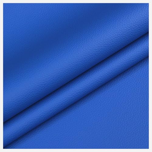 Tissu simili cuir bleu d'ameublement imperméable pour canapé au mètre 160cm