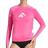 Kanu Surf Women's Keri Long Sleeve UPF 50+ Rash Guard, Pink, Medium