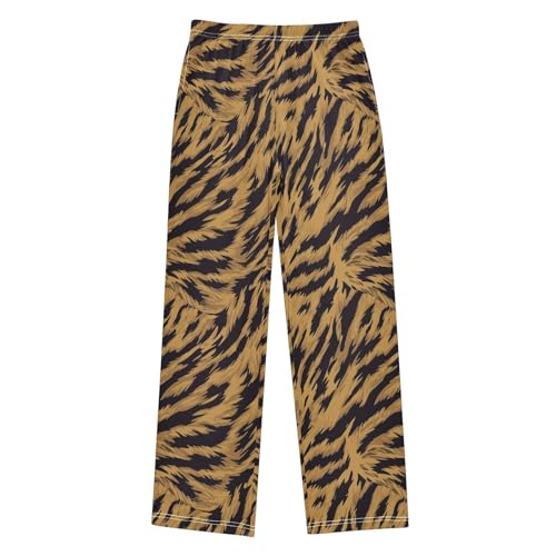 Boys' Pants Animal Skin Tigers Long Bottoms Jogger Pants Elastic Waist Trousers with Pockets S-XL