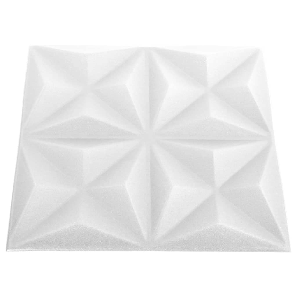Home & Garden - Pannelli da parete 3D 12 pz 50x50 cm Origami Bianco 3 m - Scelta