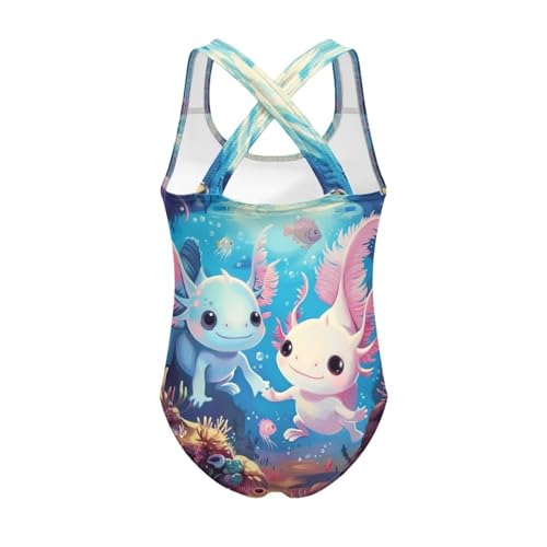 Image of Girls Swimsuit Criss Cross Back 1-Piece Summer Beach Swiwmear
