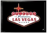 1art1 Las Vegas Logo Felpudo Alfombra 70x50 cm