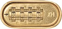 ABUS Zahlenschloss 180IB/50 - Vorhängeschloss aus Messing - wetterfest - mit individuell einstellbarem Zahlencode - ABUS-Sicherheitslevel 5 - Messingfarben (Packung mit 2) – Ansicht 3