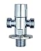 Produktbild Doppel Eckventil aus Messing mit Abgang 2x 1/2" und Wandanschluss 1/2" Zoll Eckregulierventil