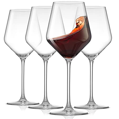 Joyjolt Layla Italian Red Wine Glasses, Set Of 4 , 17 Oz Clear – Made In Europe #TOP3