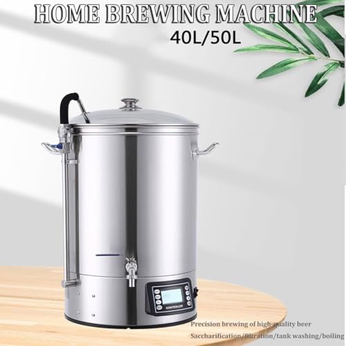 Sistema eléctrico de elaboración de cerveza, kit de elaboración casera con control LCD y Turbo Chill para hacer cerveza artesanal, olla de cerveza de 40 L/50 L/70 L