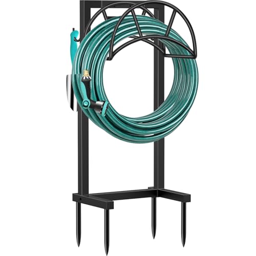 TomCare Garden Hose Holder 4 Spikes Garden Hose Reel Hose