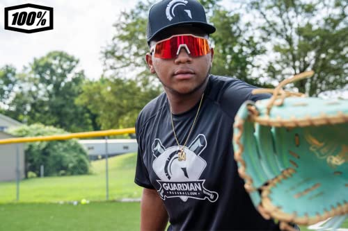 Image of 100% SPEEDCRAFT Sport Performance Cycling Sunglasses OFF WHITE - HiPER Red Multilayer Mirror