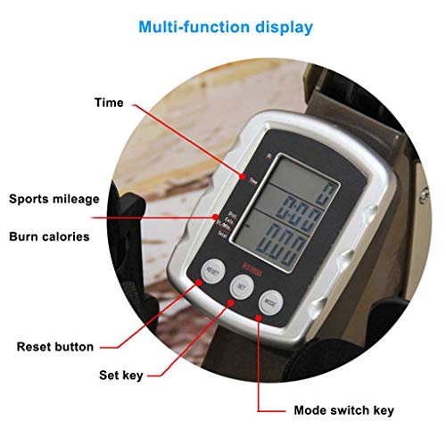 Image of Home Rowing Machine Rowing Machines Foldable Rower with Hydraulic Resistance System LED Monitor 12 Level Resistance Adjustment Cardio Fitness Rowing Machine for Home Load 150kg