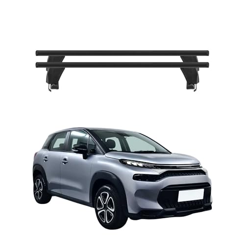 OMAC Barras Transversales Aluminio para Mercedes Clase X 2017-2020 – Antirrobo – Canal en T – City Crash Test – Máx 50 kg Negro