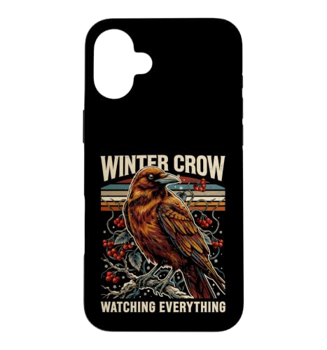 Watching Everything Winter Crow Raven �o�[�h�E�H�b�`���O �X�}�z�P�[�X iPhone 16 Plus �p