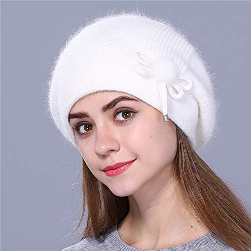 Bonnet tricoté béret pour fille et femme chaud et coupe-vent casquette de dame