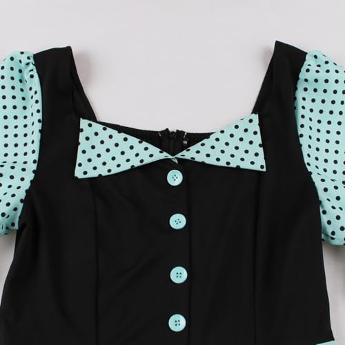 Robe rockabilly années 50 à pois chic pour soirée et bal - 5