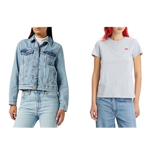 Levi's Damen Perfect Tee T-Shirt, Zen Blue, Blau, S Damen Original Trucker...