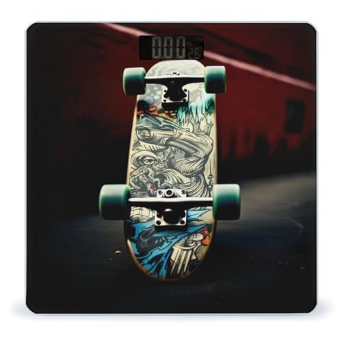 Báscula Digital de Baño Skate con vidrio templado miniatura 1