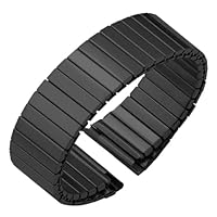 Amazon.co.jp: ステンレススチール伸縮性時計バンド 22mm ユニ